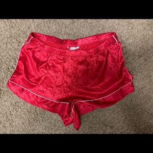 Victoria Secret satin red sleep shorts large